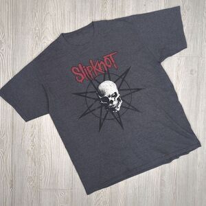 Vintage Slipknot Men's Large Grey Short Sleeve The Gray Chapter T-Shirt Skull